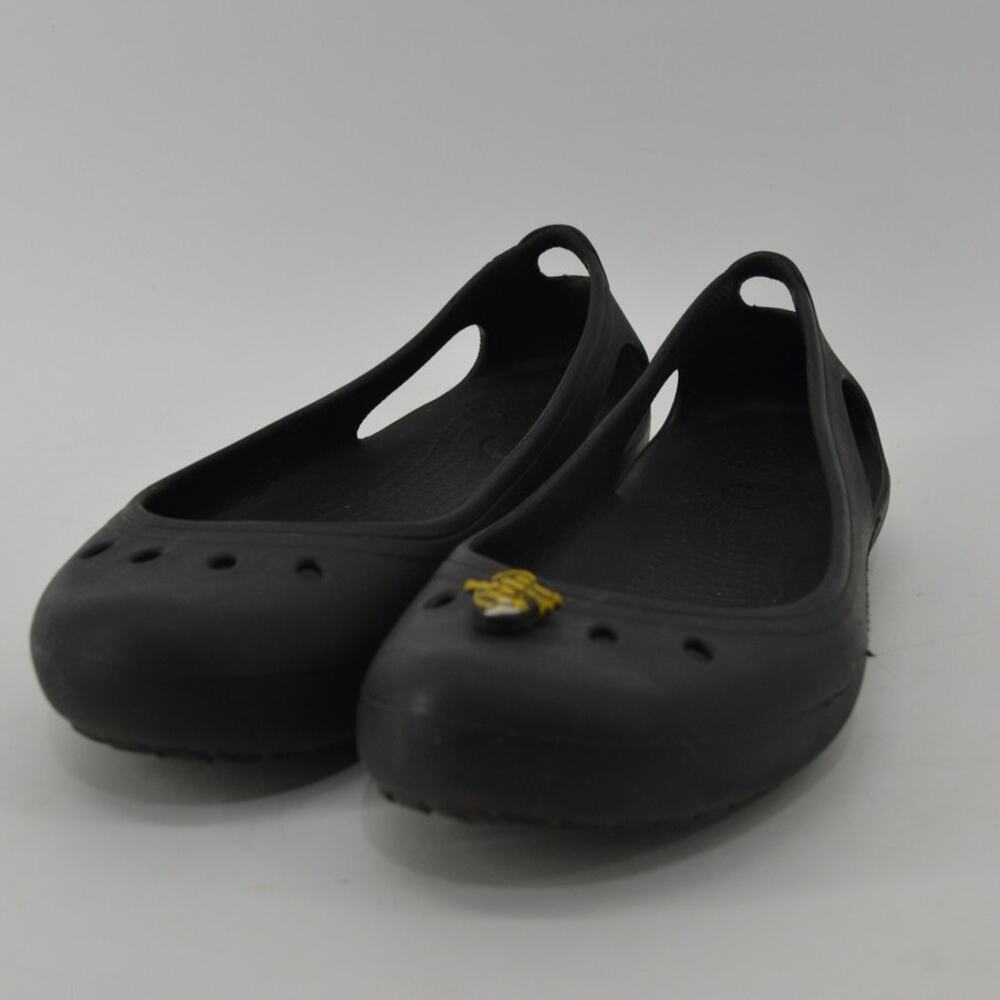 Crocs Womens Alice Size 8 Black Slip On Work Flats Classic Comfort